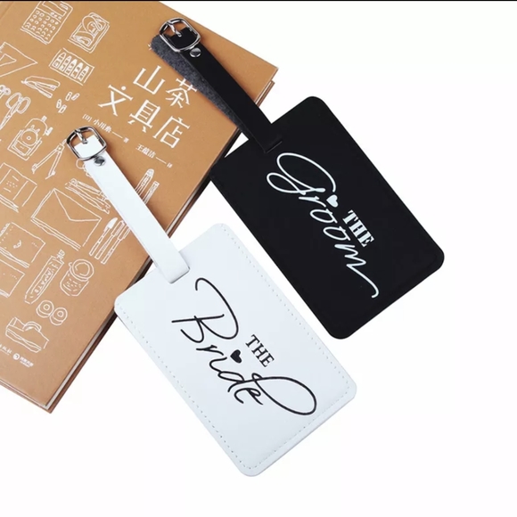 Bride and Groom luggage tags